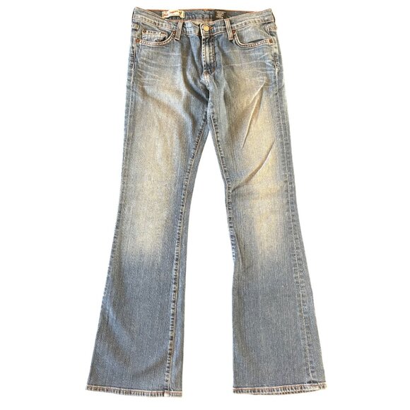 Vintage Red Engine Y2K Low Rise Bootcut Denim Vintage Distressed Size 31 - Picture 2 of 12